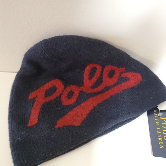 NWT Polo Ralph Lauren 1967 Merino Wool Reversible Beanie Hat - Picture 1 of 4